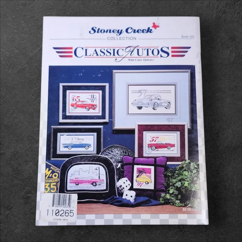 ​Stoney Creek Classic Autos Book 165 Cross Stitch Patterns Chevy Mustang Beetle